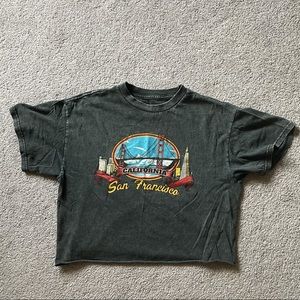 Brandy Melville cropped “San Francisco” graphic